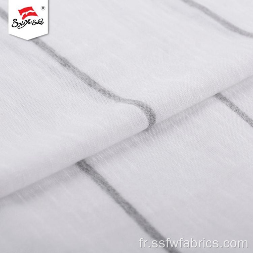 Tissu extensible durable en rayonne blanche au toucher doux